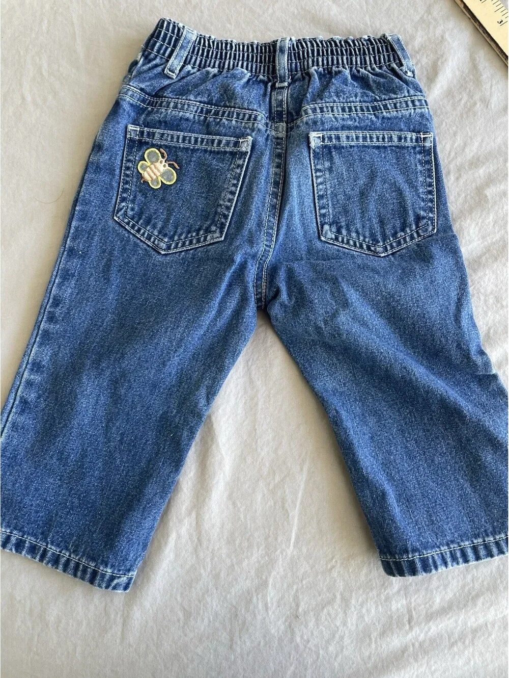 Vintage Old Navy Toddler Jeans Size 3T Embroidered